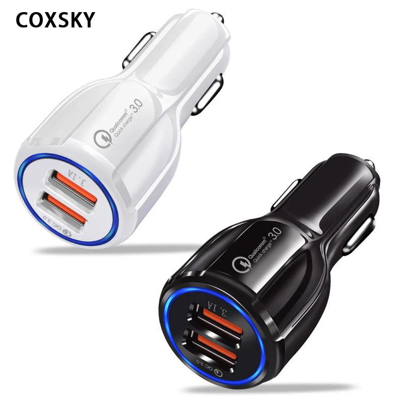 

Qualcomm QC 3.0 Fast Charger Dual USB Car Charger Qualcomm QC 3.0 Quick Charger