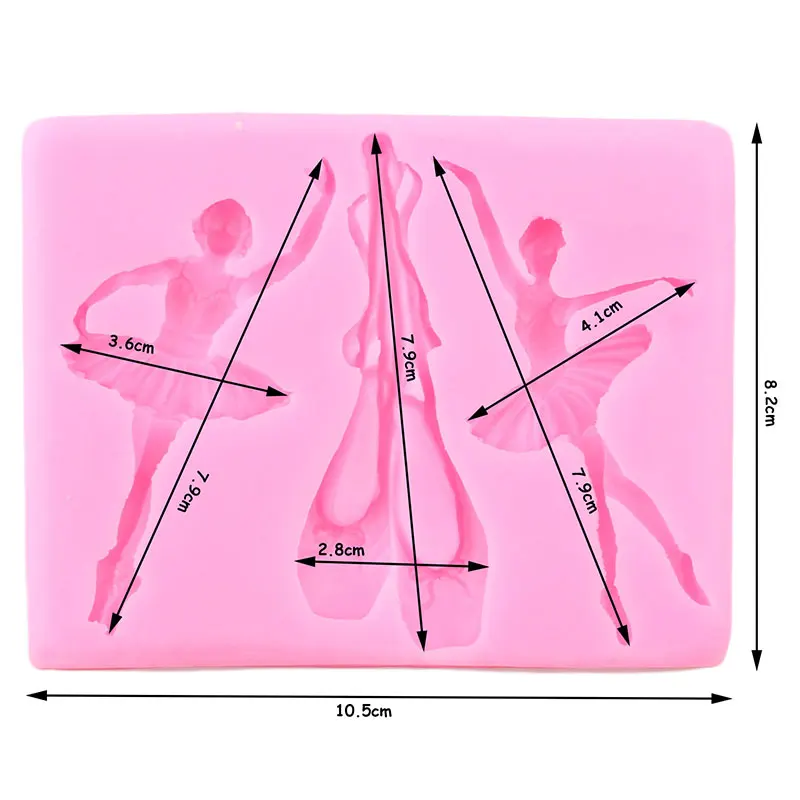 3D балетные туфли силиконовые формы кекс в форме танцора Топпер помадка детские