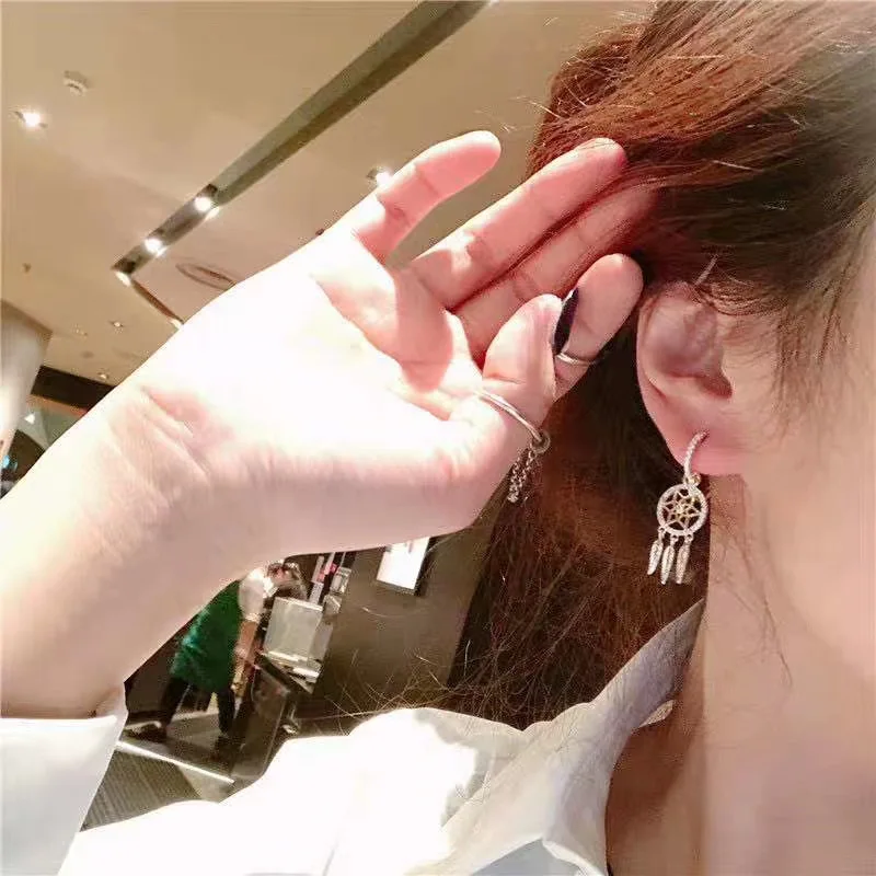 Медное кольцо Корейская версия рыболовной сети цветы свежие и простые маленькие