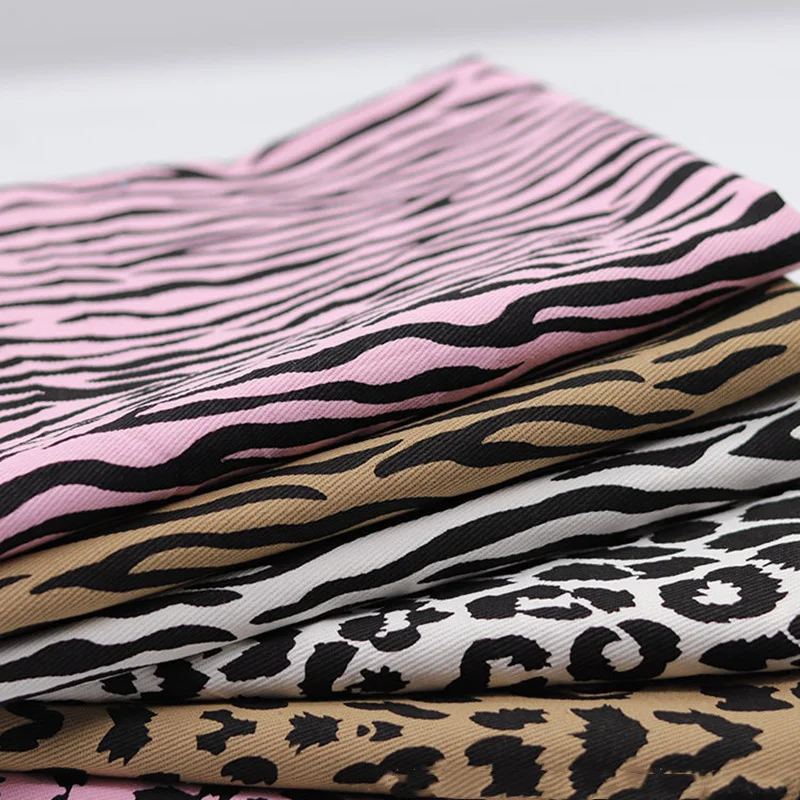 Плотная хлопковая джинсовая ткань с узором зебры одежда для самостоятельного