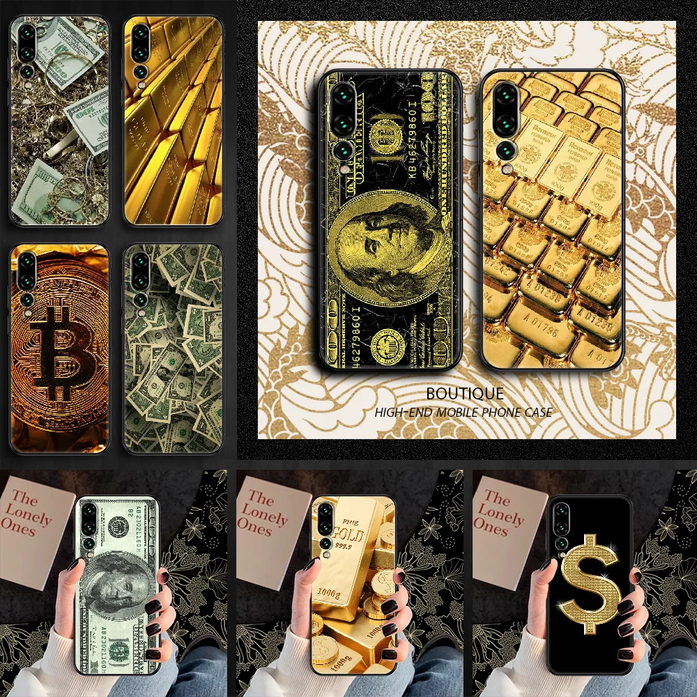 Деньги долларов Золотая монета чехол для телефона Huawei P Mate P10 P20 P30 P40 10 20 Смарт Z Pro