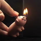 Креативная карманная мини-зажигалка для сигарет в виде свиньи, инструмент зажигания для бензинового барбекю, аксессуары для сигар 2021