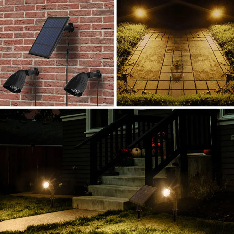 Уличный садовый Светодиодный точечный светильник Thrisdar регулируемая солнечная