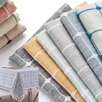 100 polyester linen fabric sewing material for curtains table mats sofas and pillowcases home textile fabric upholstery fabrics