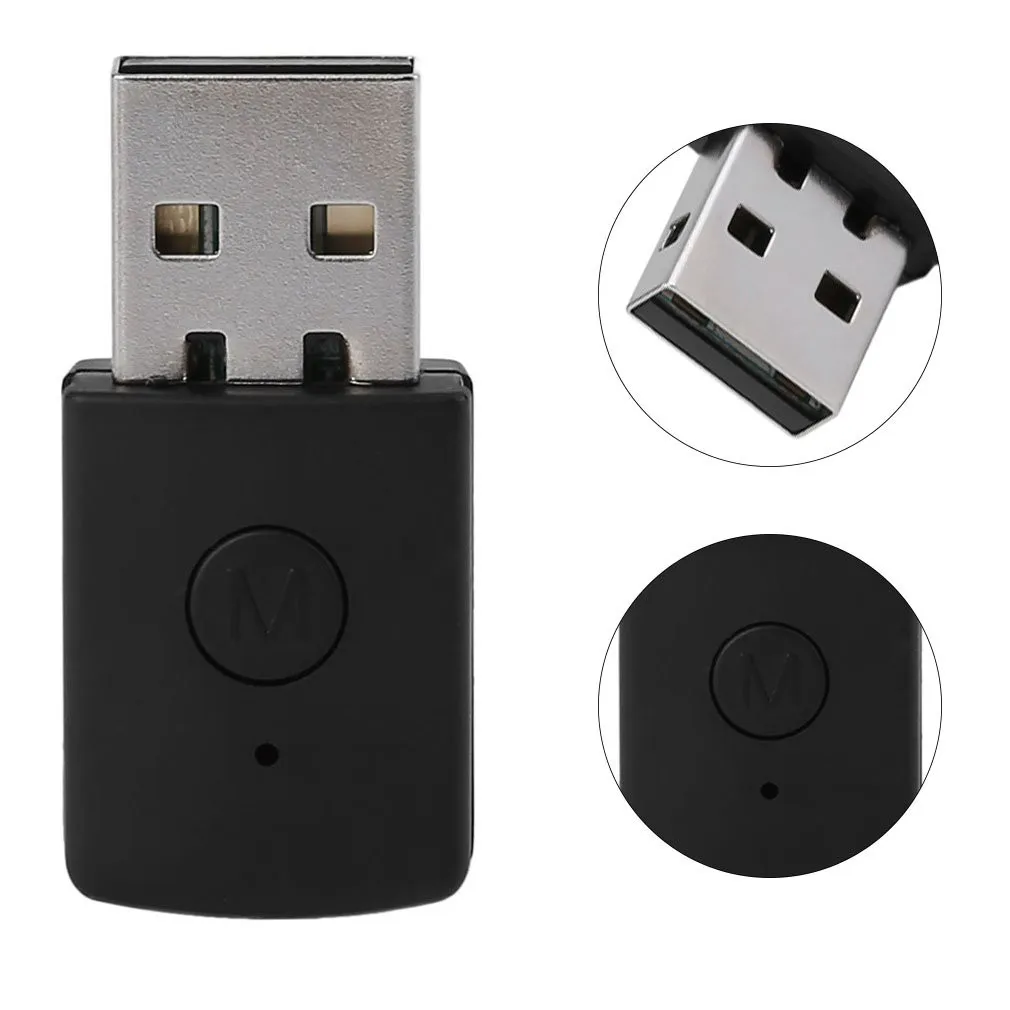 

3.5mm micrphone For PS4 Controller + USB Bluetooth 4.0 Adapter Receiver Dongle For PS4 Console