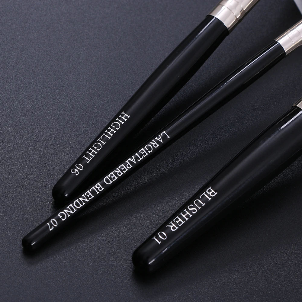 BEILI высокое качество черная маленькая Кисть для макияжа набор натуральный