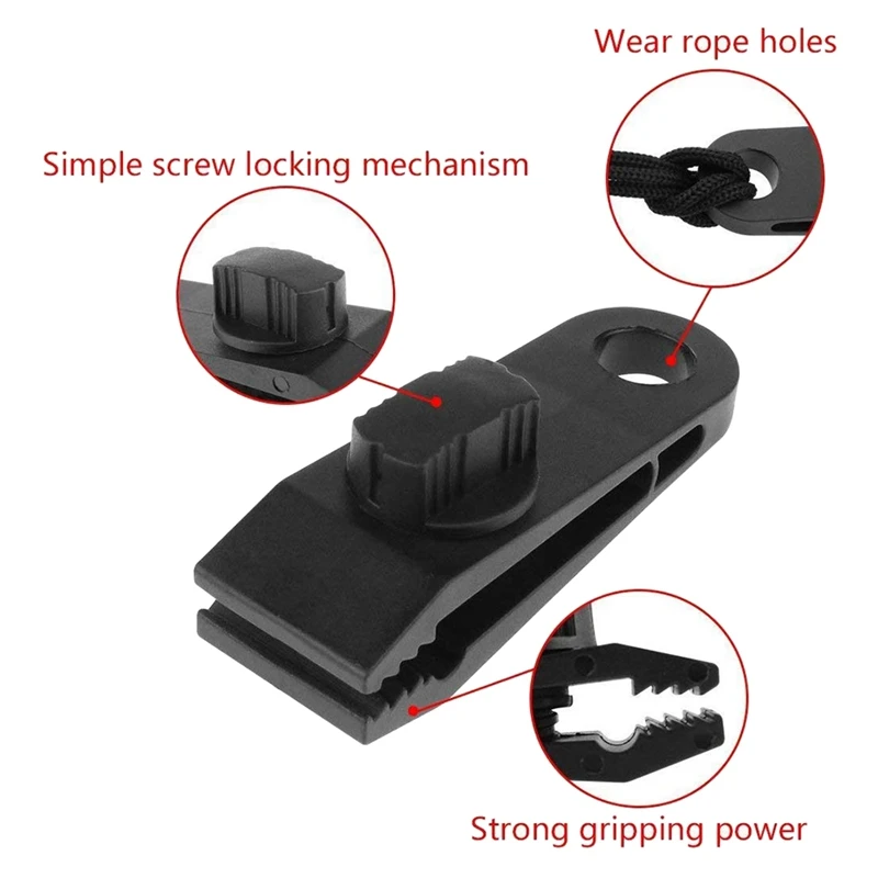 12 шт. сверхмощные многофункциональные зажимы для брезента с винтом большого