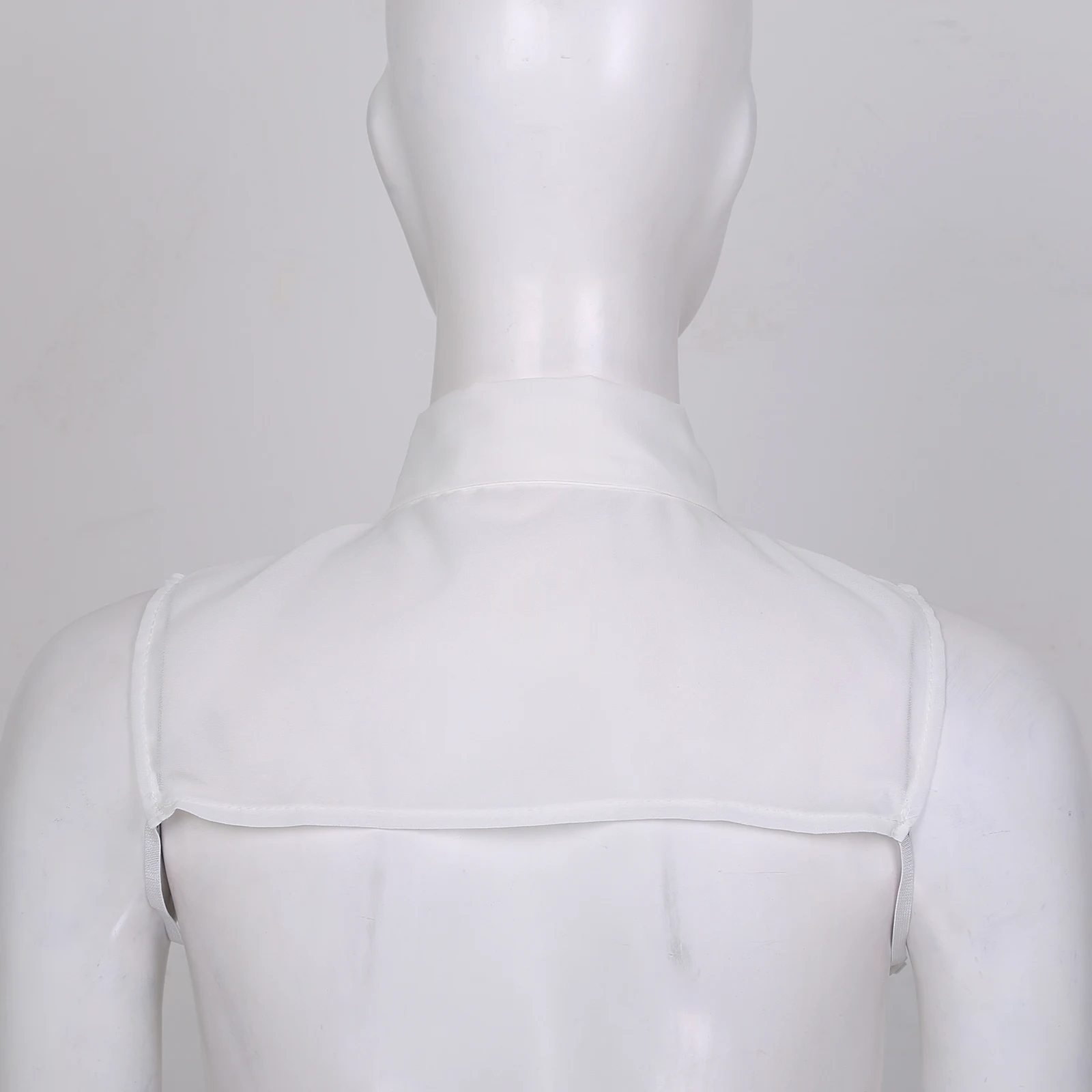 

Women Chiffon Fake Collar Blouse Vintage Bow Tie Detachable Shirt Collar False Collar Lapel Blouse Top Women Clothes Accessories