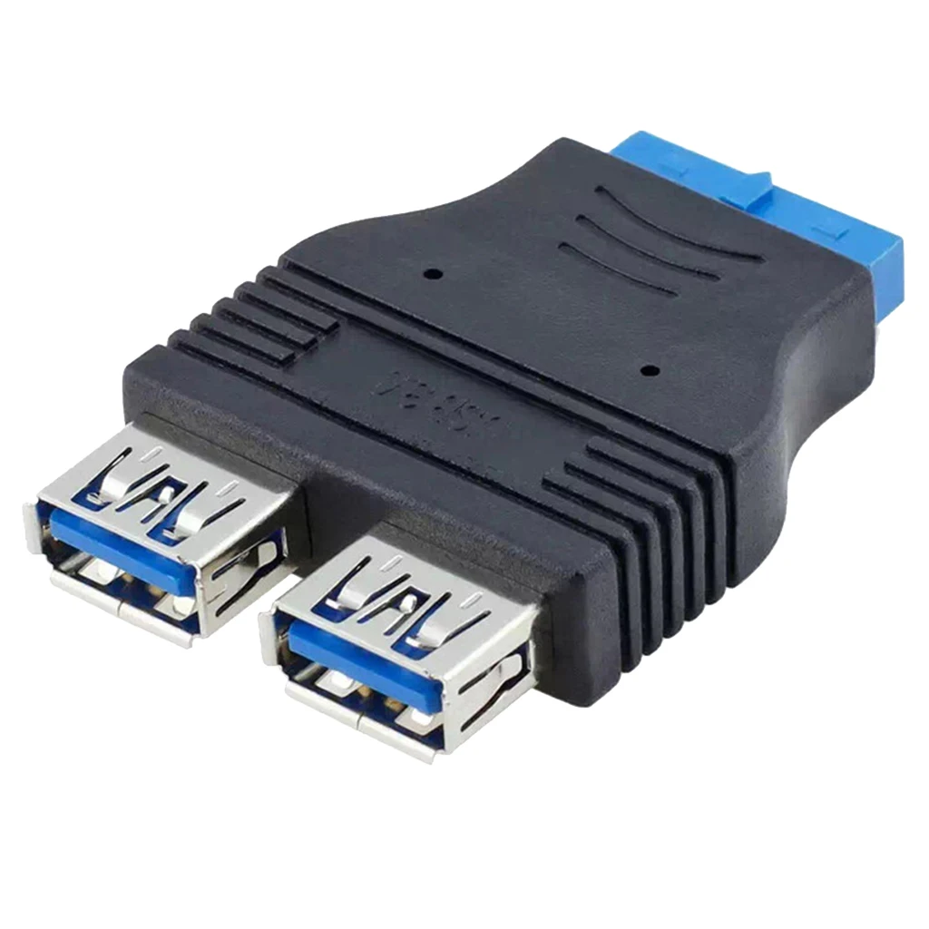 Двойной Порты и разъёмы USB 3,0 «Папа-папа» материнская плата 20Pin кабель адаптер 19 Pin USB удлинитель