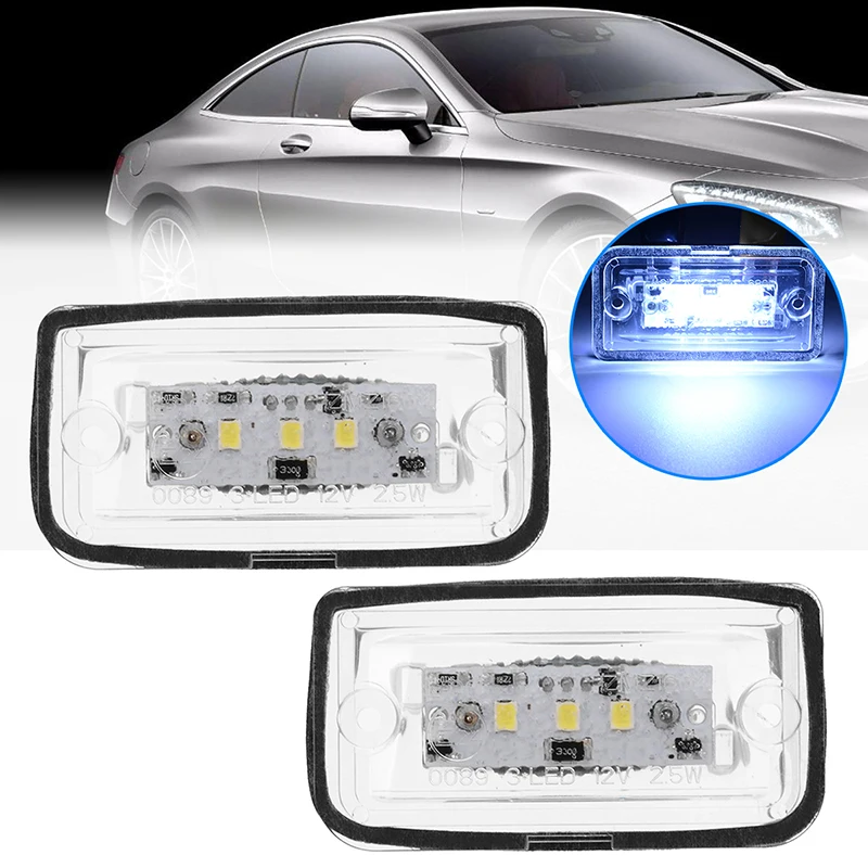 2 шт. светодиодные лампы для номерного знака Mercedes Benz CLK280 500 W209 C209 02 09 12 В 5