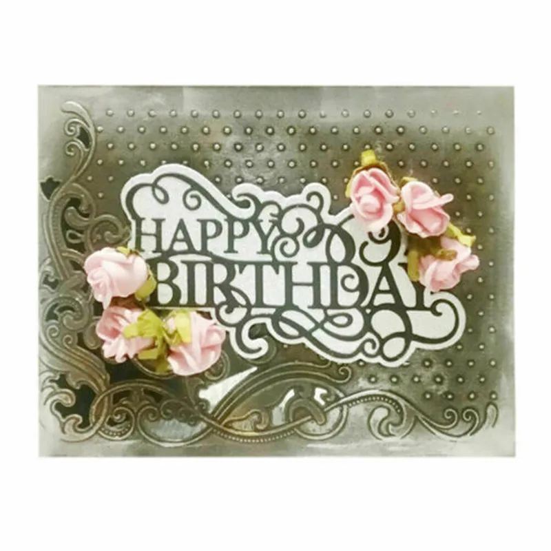 

Cutting Dies Paper Card Scrapbooking New Stencils DIY Metal Happy Birthday