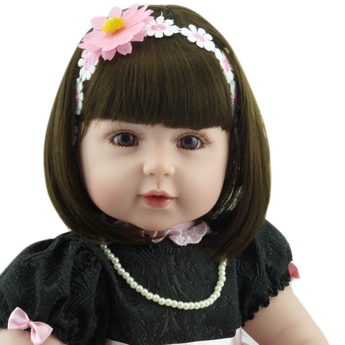 Детская виниловая игрушка кукла bebe Reborn блондинка девочка мягкий парик ребенок