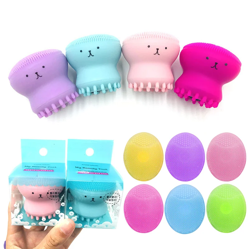 Силиконовые щетки Осьминог для очищения лица отшелушивание пор уход за кожей