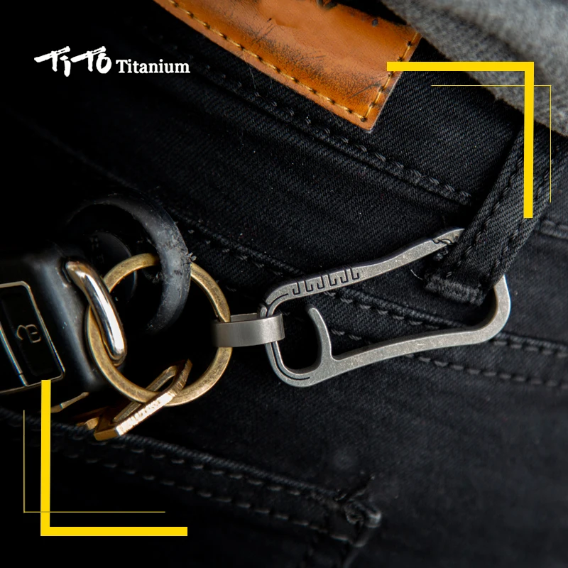 Брелок Тито из титанового сплава для повседневного использования мини-брелок в