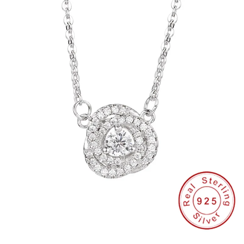 

Мода Крест линии милые 1ct имитация алмаза Подвески с цепочкой 925 стерлингового серебра Свадебные Подвески ожерелье для женщин подарок