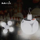 Ультра яркий наружный светодиодный светильник для кемпинга на солнечной батарее складной тент для кемпинга ночной Светильник Водонепроницаемый аварийный светильник лампа для сада