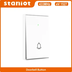 Staniot 433MHz Welcome Intelligent Wireless Doorbell Smart Door Bell Button with Battery for Home Bu in India