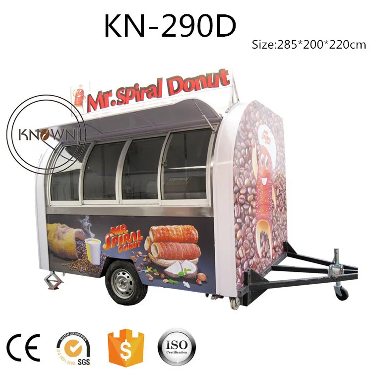 Уличный Подержанный мобильный прицеп для еды тележка с лучшим качеством продажи|