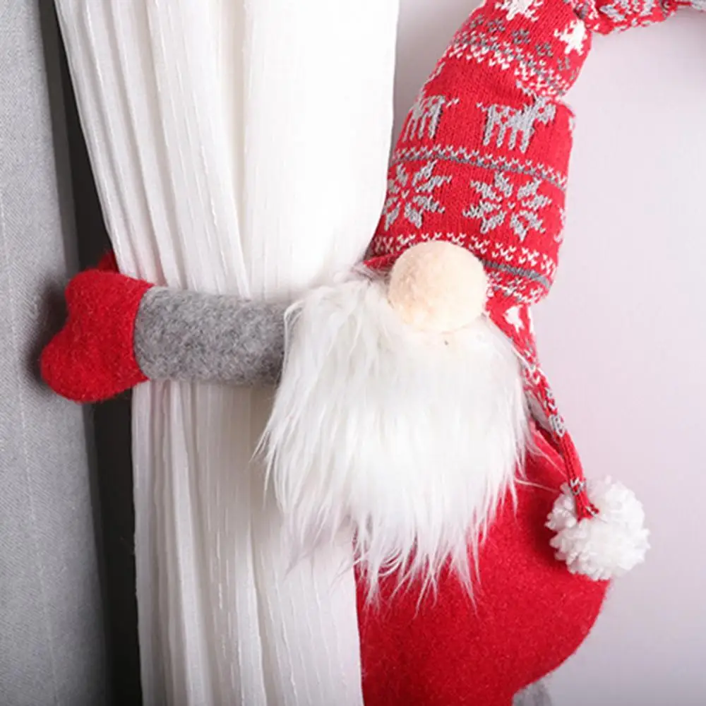

Christmas Santa Gnome Curtain Buckle Home Hotel Xmas Tree Decor Hanging Pendant Christmas Santa Gnome Curtain Buckle Xmas Tree D