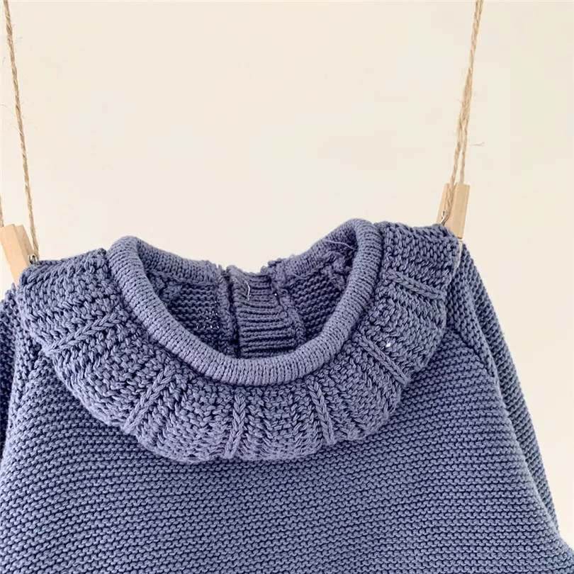 Свитер для маленьких девочек Осенняя трикотажная одежда малышей Детский свитер