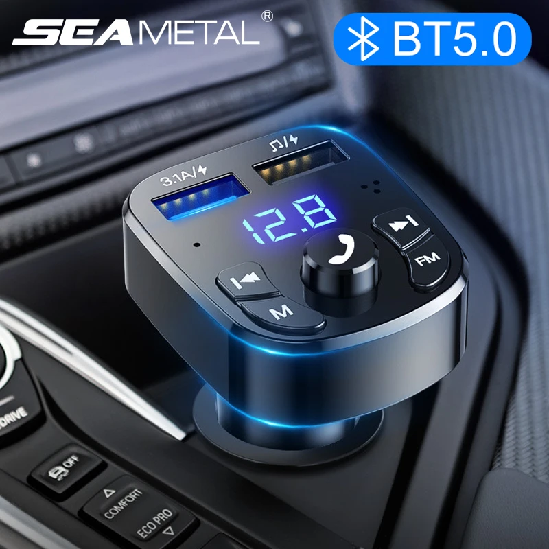 Автомобильный FM передатчик Bluetooth 5 0 mp3 плеер А зарядное устройство USB U диск для