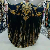 african dresses for women fashion design gold floral animal pattern printed o neck batwing sleeve loose mama dress