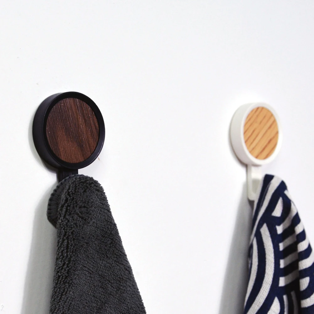 

2PCS Round Wood Coat Hook Wall Decoration Nail-Free Decoration Hook Room Wall Coat Hanging Home Storage Decoration