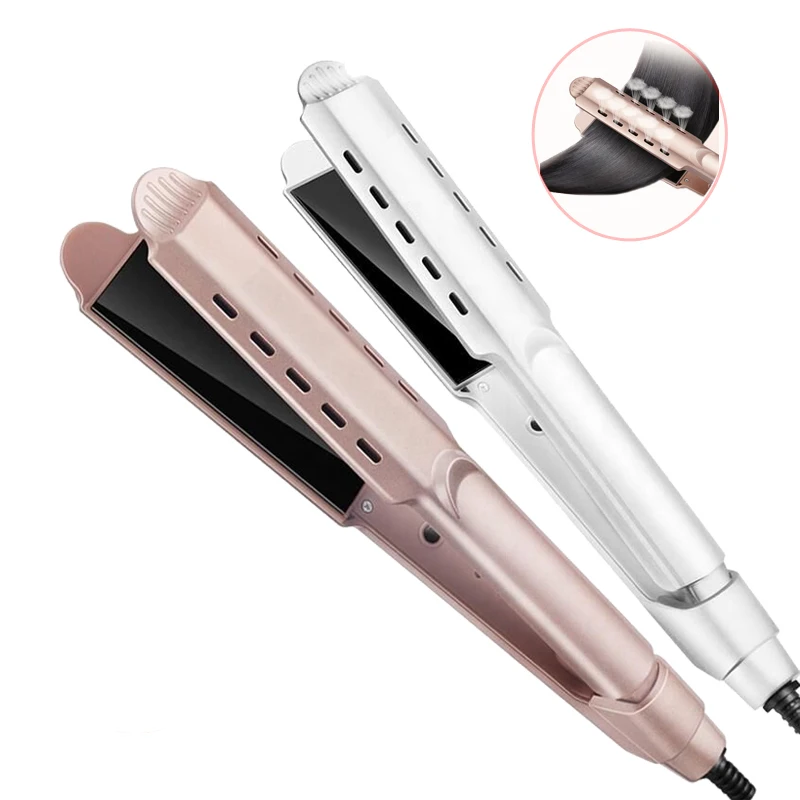 

Hair Straightener Bangs Splint PTC Heater Ceramic Negative Ion Straight Curl Dual Use HairStyling Tool Wider Straightening Irons