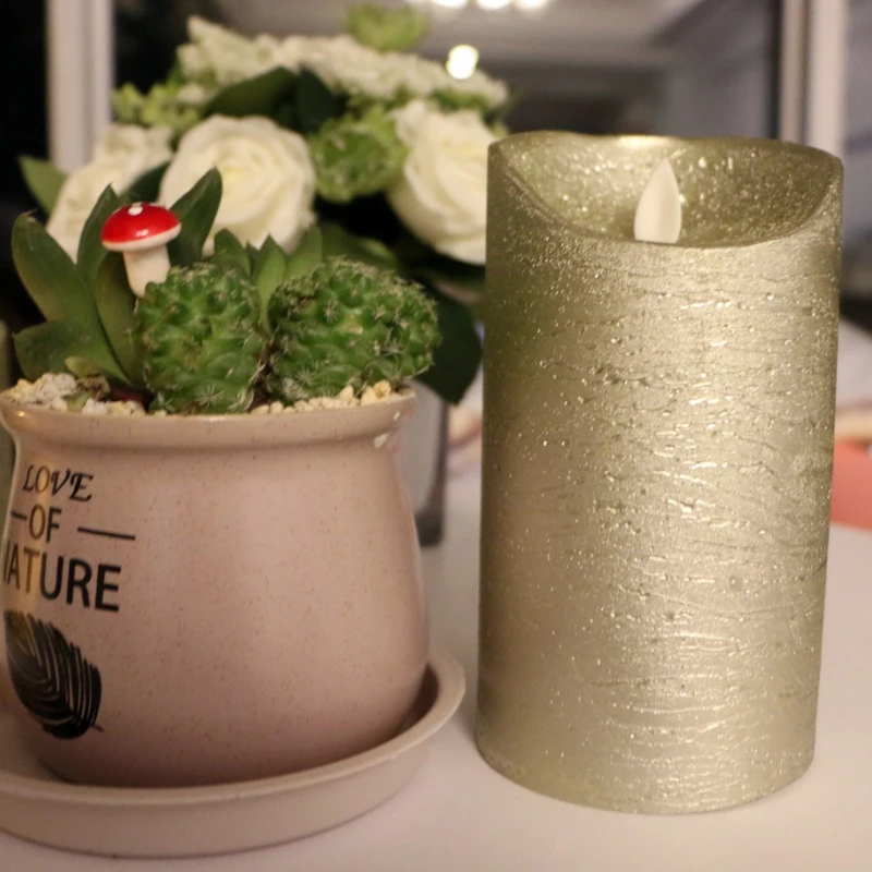 LED Electronic Dancing Flameless Candle Light Simulation Candle Battery Operated Wedding Festival Home Decor Water Ripple lamp