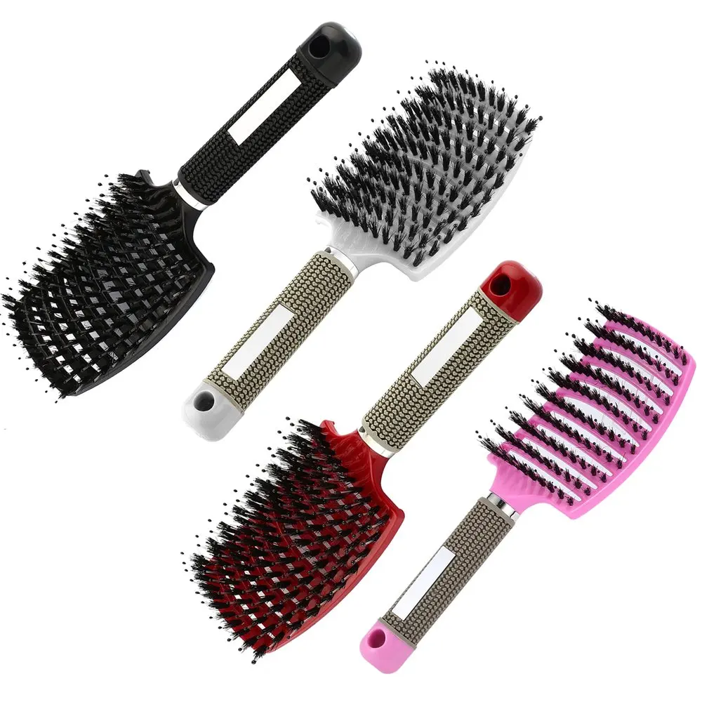 

Hot Sale Women Hair Massage Comb Bristle & Nylon Hairbrush Wet Curly Detangle Hair Brush for Salon Hairdressing Styling Tools