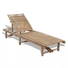 Складной Регулируемый шезлонг, лежак, шезлонг для патио, стул для отдыха на открытом воздухе, пляжа, сада, двора, мебель из бамбука V3