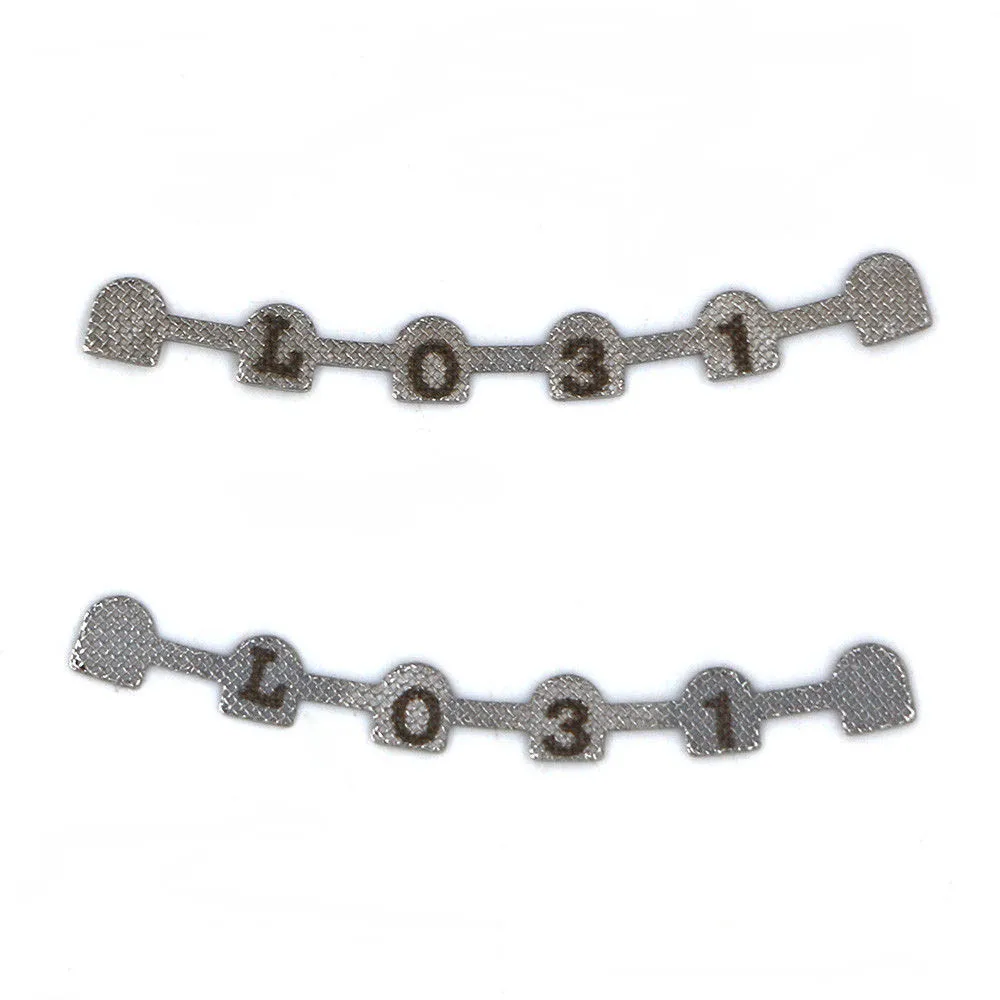 

100pcs Dental Orthodontic Ortho Bondable Lingual Retainer Mesh Base Splits Wire Marked Uppler & Lower