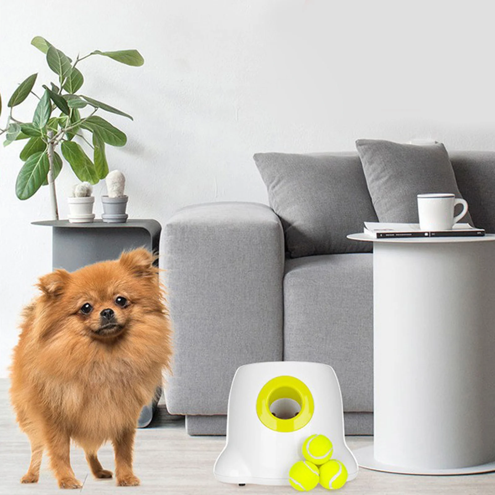 

Автоматическая пусковая установка для мячей Интерактивная собака, метательная машина для теннисных мячей для собак размера S M L, 3 мяча и рег...