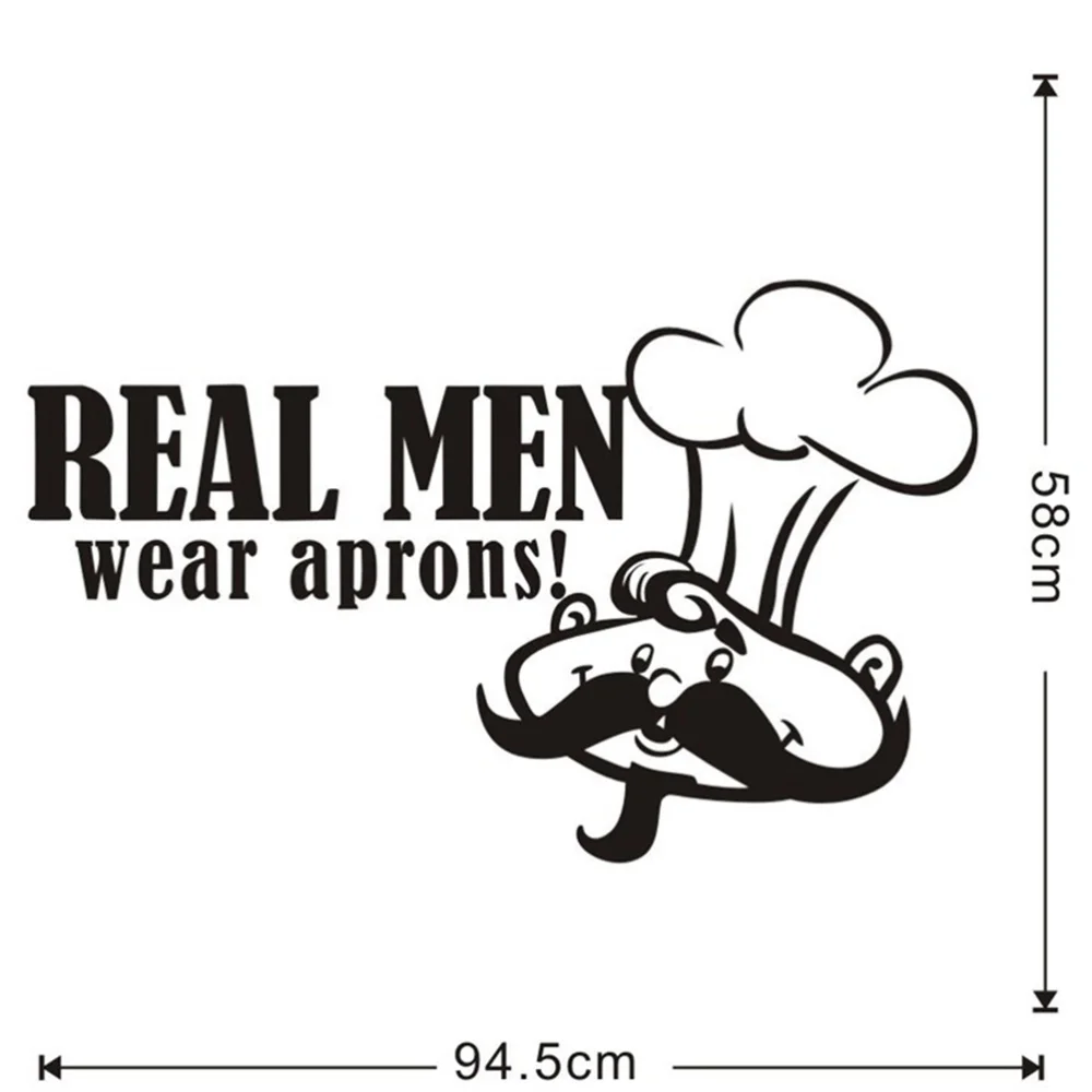 

1pc Wallpaper Cartoon Chef Removable PVC Decorative Wall Decal Wall Sticker for Kitchen Restaurant
