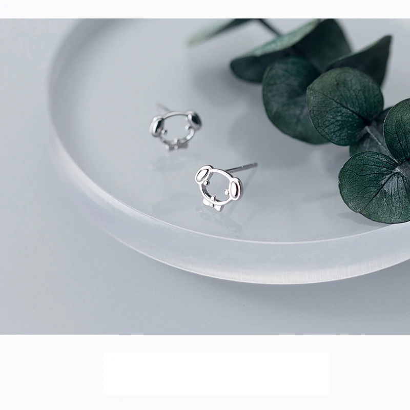 Женские серьги-гвоздики в виде собаки Trustdavis из чистого серебра 925 пробы модные