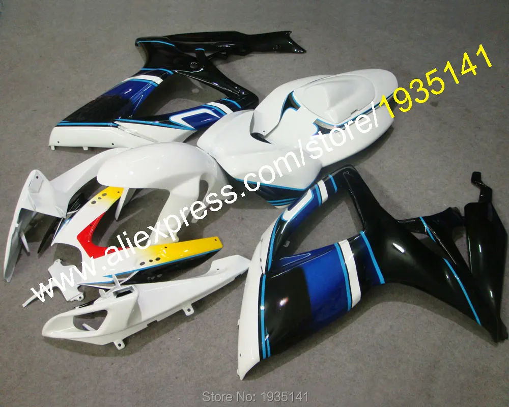 Для Suzuki GSXR600 GSXR750 K6 2006 GSX R600 06 07 Белый Синий спортивный велосипед комплект