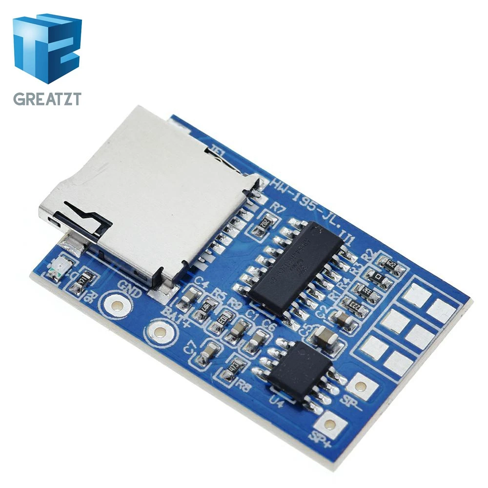TF карта GREATZT GPD2846A MP3 декодер плата 2 Вт модуль усилителя для модуля питания Arduino