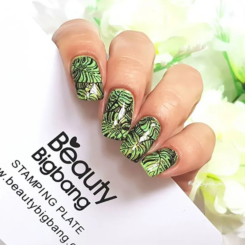 Основа для стемпинга ногтей BeautyBigBang набор из 10 шт. дизайна 6*12 см прямоугольный