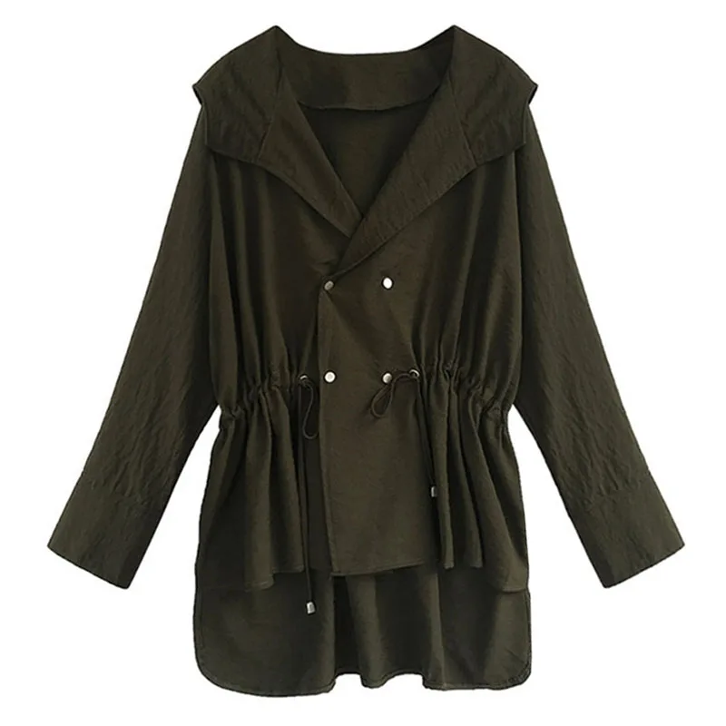 Fashion Women's Trench Coat 2020 New Spring Autumn Windbreaker Large Size 5XL Sashes Slim Casual Thin Coats Outerwear Female Top | Женская