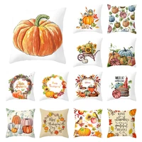 thanksgiving cushion cover 45x45 fall pillow covers sunflower pumpkins decorative pillowcase polyester sofa cushions home decor