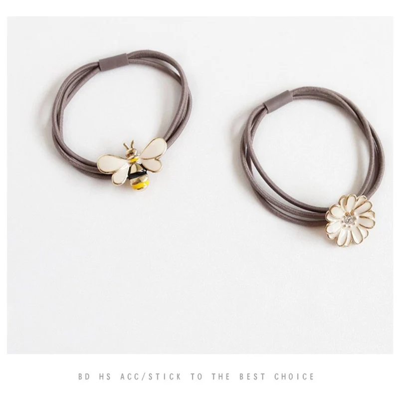 Резинки для волос женские детские эластичные с подсолнухами