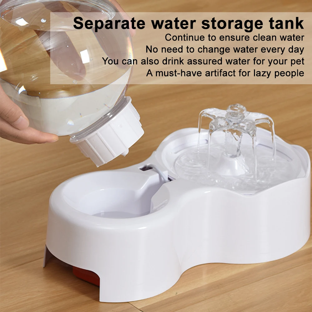 Автоматический питьевой фонтан для кошек электрическая Бесшумная поилка с