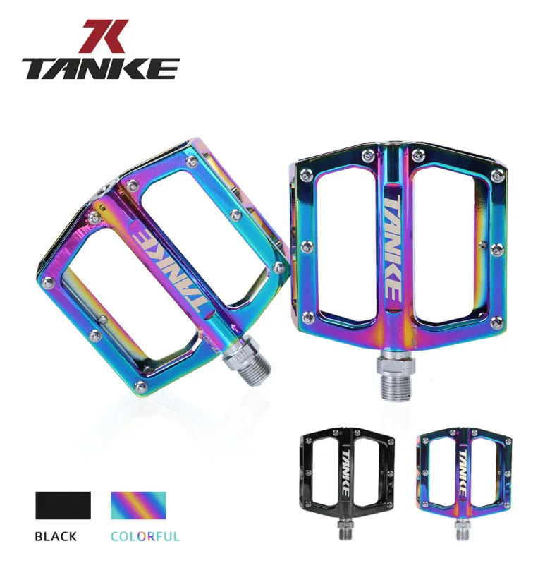 

Bicycle Pedals TANKE TP-20 Ultralight Aluminum Alloy Colorful Hollow Anti-skid Bearing Mountain Bike Foot Pedal Accessories