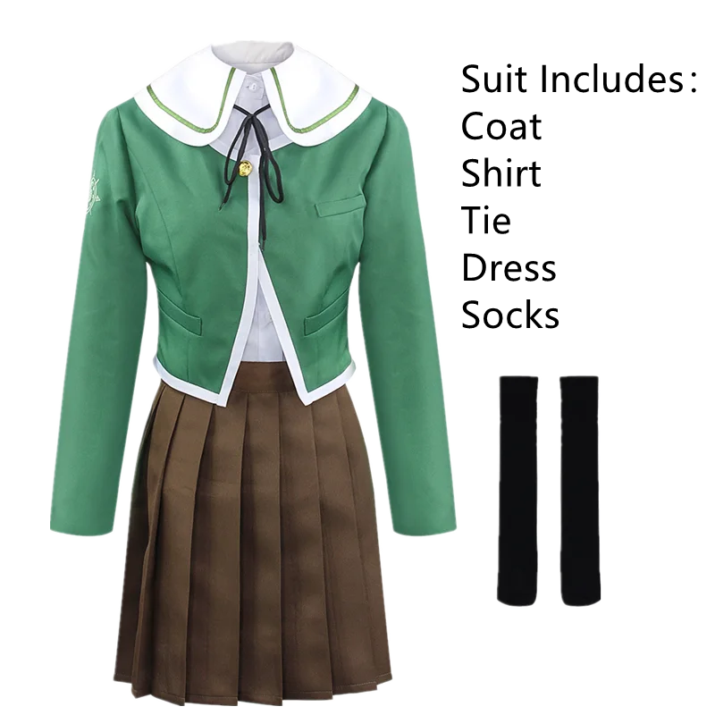 Аниме Косплей Костюм Danganronpa Kuma Chihiro Fujisaki женский JK Униформа костюм Хэллоуин