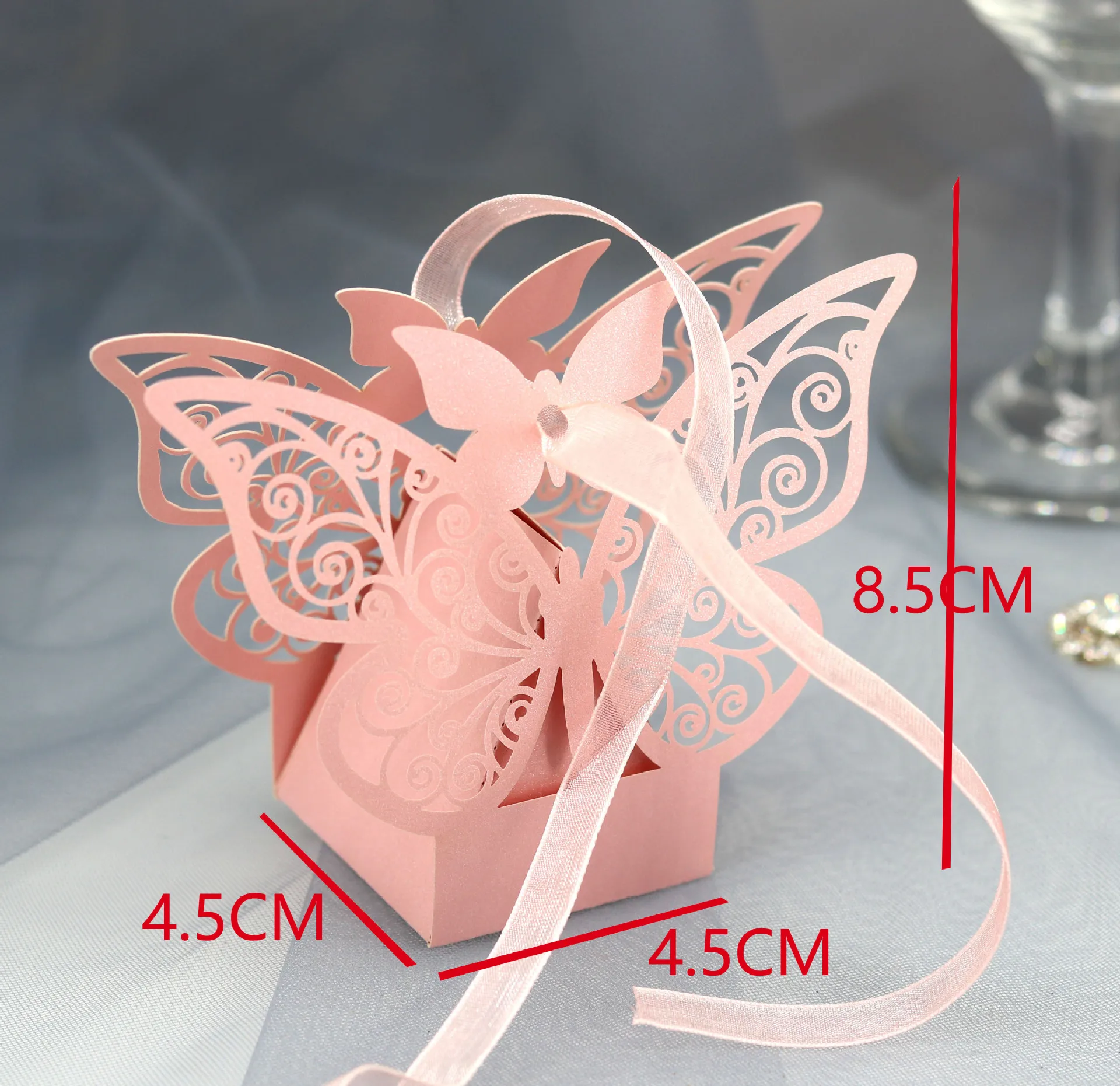 Декоративная коробка для конфет выдалбливают Крылья Бабочки Дизайн креативная