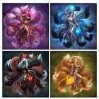 Картина из страз FIYO 5D сделай сам, мозаика из квадратныхкруглых страз с изображением девять хвостовых Лис, украшение для дома, подарки