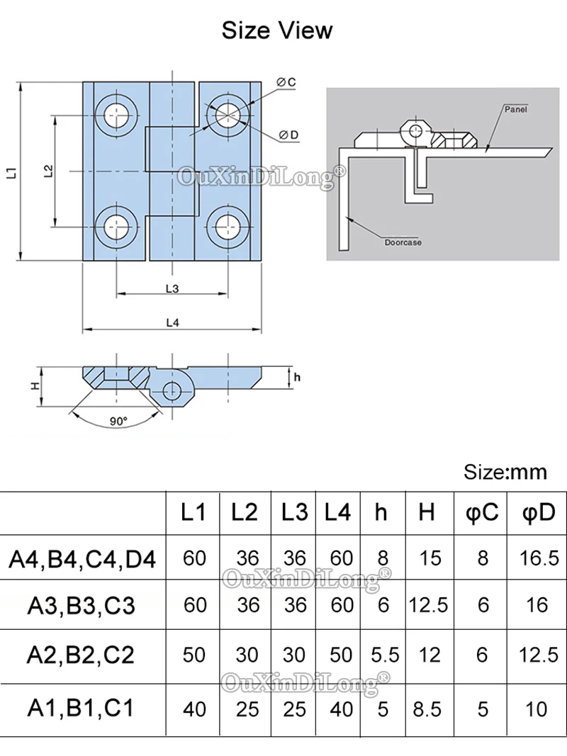 Бесплатная доставка 10 шт. утолщенные петли для промышленного оборудования
