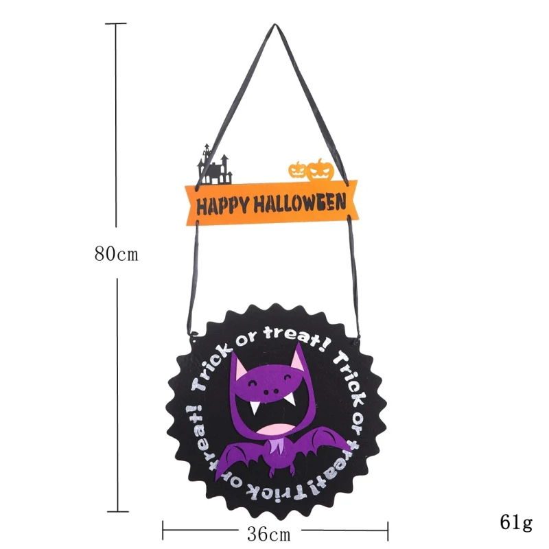 Милый счастливый Хэллоуин трюк или лечение Висячие орнаменты стены двери окна