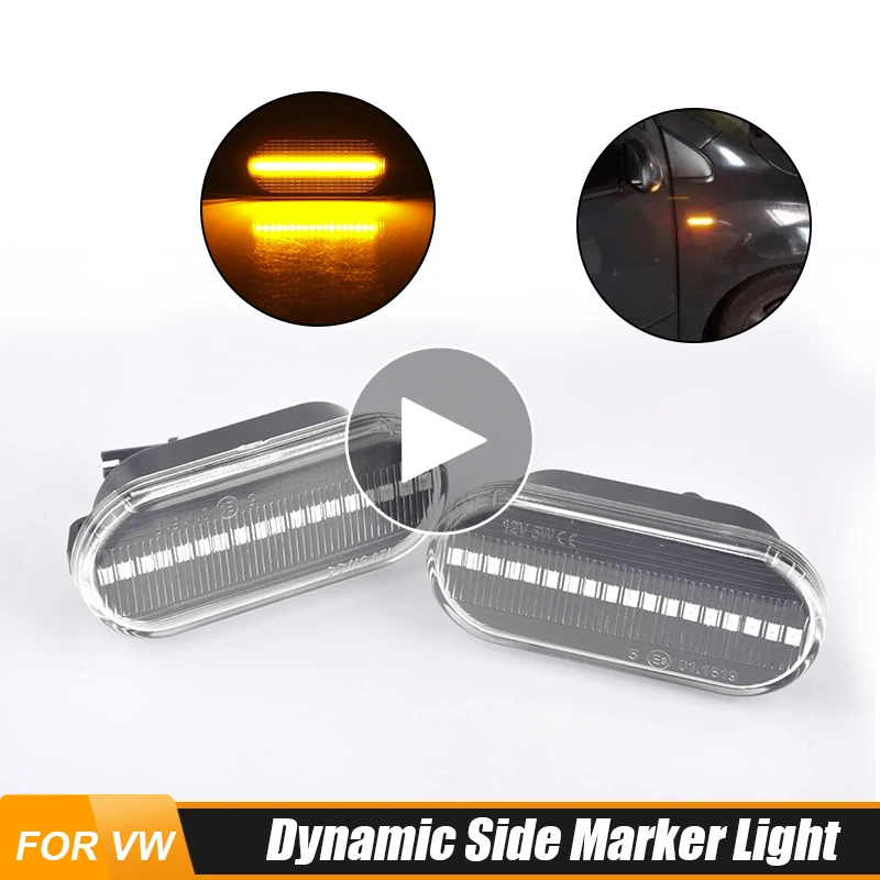 DERI Auto Led Car Marker Light Dynamic Side Turn Signal Flowing Blinker For Volkswagen Golf Passat SEAT | Автомобили и мотоциклы