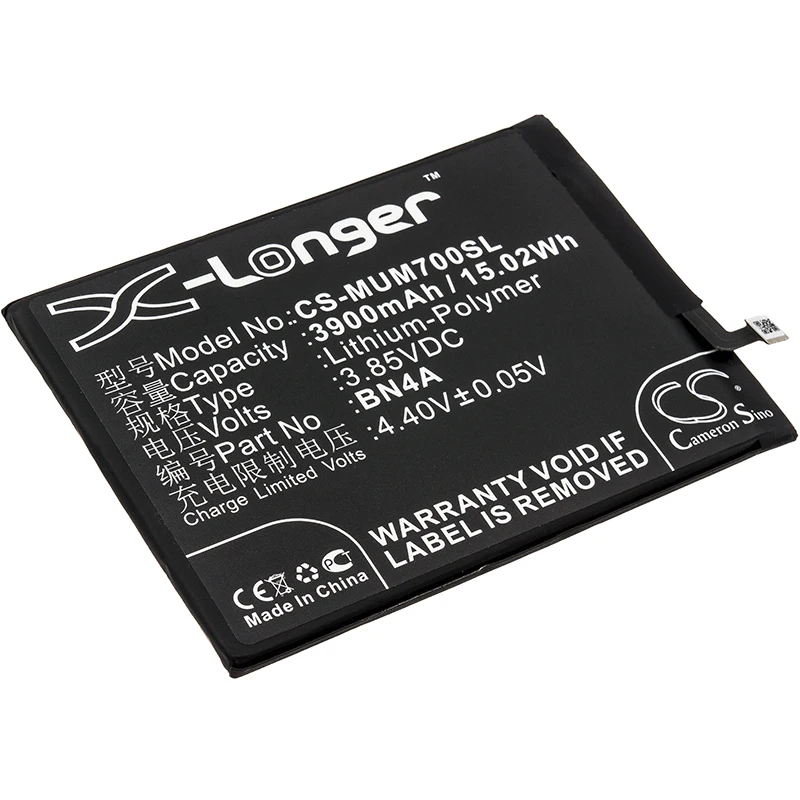 

CS 3900 мАч/15.02Wh батарея для телефона Redmi M1901F7C, M1901F7E, M1901F7G, M1901F7H, MZB7263IN, MZB7411IN, Note 7 BN4A